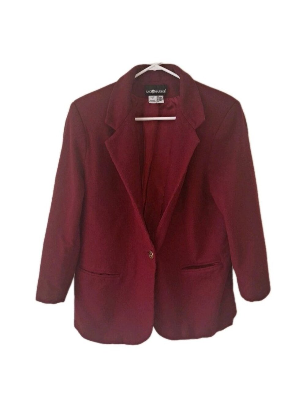 Sag Harbor Women’s  Size 14 Red Suit Jacket Blazer